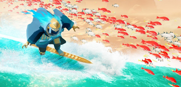 
                    Обзор Sword of the Sea. Завораживающий трип по дюнам верхом на летающем мече
                